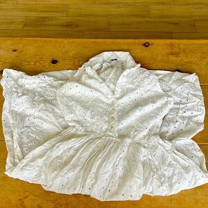 Jerry Gilden  vintage White Eyelet Spectator dress.